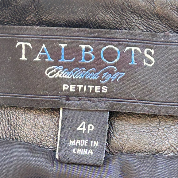 Talbots Petites Brand Women’s Leather Pencil Skirt‎ Size 4P - Picture 6 of 9
